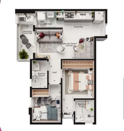 Apartamento em Segismundo Pereira - Uberlândia